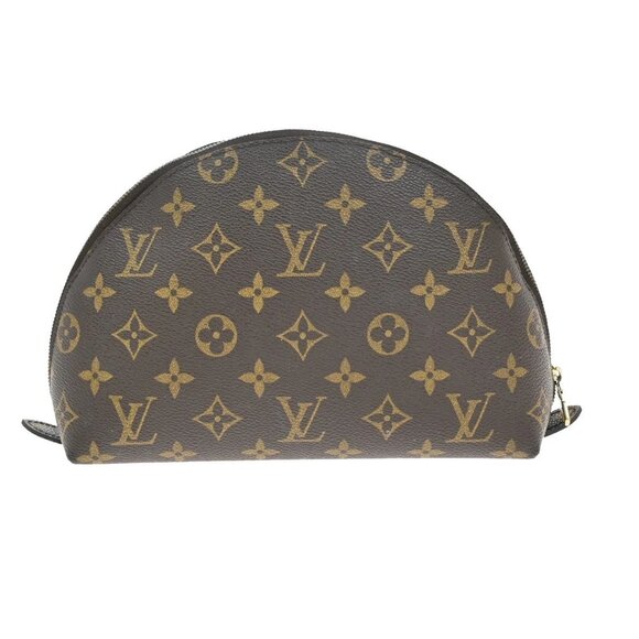 LOUIS VUITTON Trousse Demi Ronde Pouch Monogram Leather Brown M47520 04KB257 - Picture 3 of 16